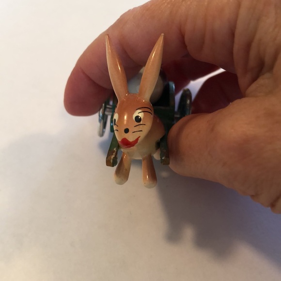Vintage 60’s Easter bunny with cart - Picture 2 of 5